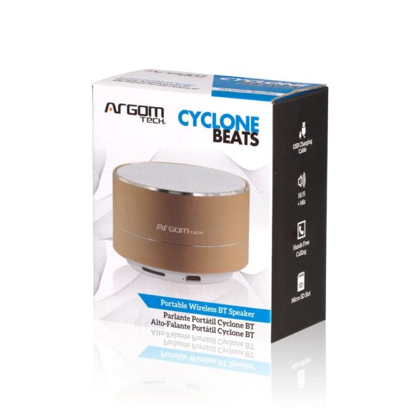 PARLANTE ARGOM CYCLONE BLUETOOTH ARG-SP-2803GD DORADO