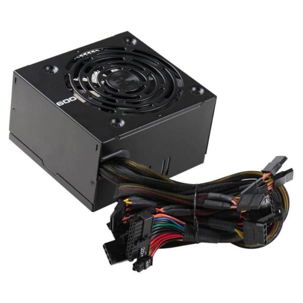 FUENTE DE PODER EVGA 600 W1 WHITE 600W 80 PLUS NO MODULAR ATX EVP-100-W1-0600-K1 NEGRO