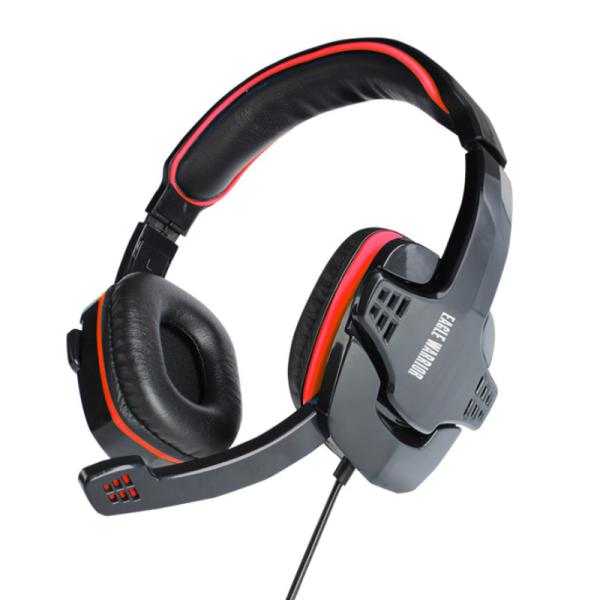 HEADSET GAMING EAGLE WARRIOR HS-501 USB 3.5 MM CON MICROFONO NEGRO / ROJO