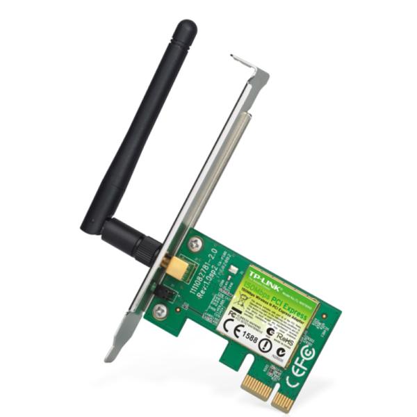 TARJETA DE RED TP LINK TL-WN781ND PCI-E WI-FI 4 150MBPS 2.4 GHZ NEGRO