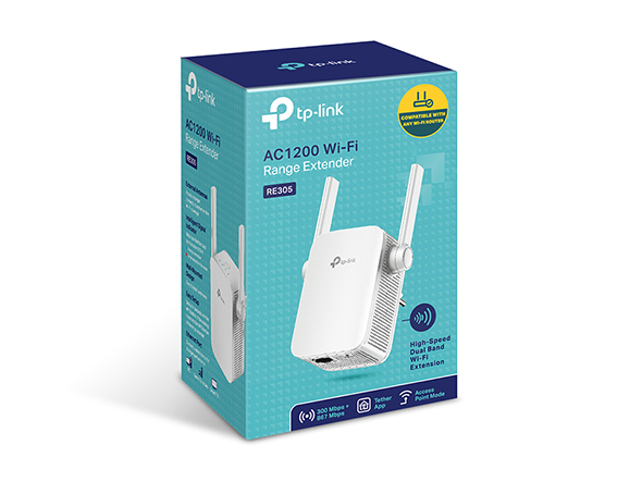 AMPLIFICADOR DE SEÑAL TP LINK TL-RE305 AC1200 WIFI BLANCO