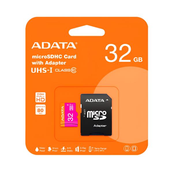 MEMORIA MICRO SDHC 32GB ADATA AUSDH32GUICL10-RA1 CLASE 10 50 MB/S 10 MB/S PARA SMARTPHONES, TABLETS