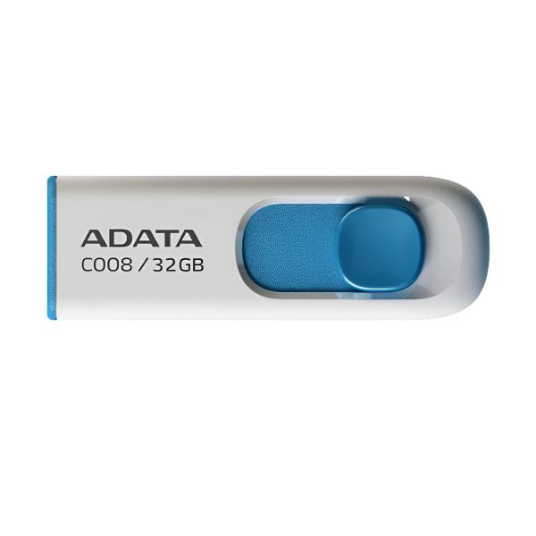 MEMORIA USB 32GB ADATA  AC008 USB-A 2.0 AC008-32G-RWE BLANCO / AZUL