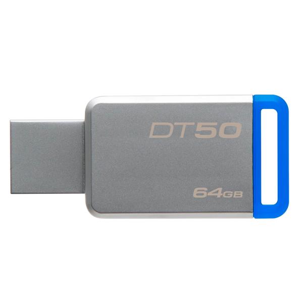 MEMORIA USB 64GB KINGSTON DATA TRAVELER 50 USB-A 3.2 GEN 1 DT50/64GB PLATEADO