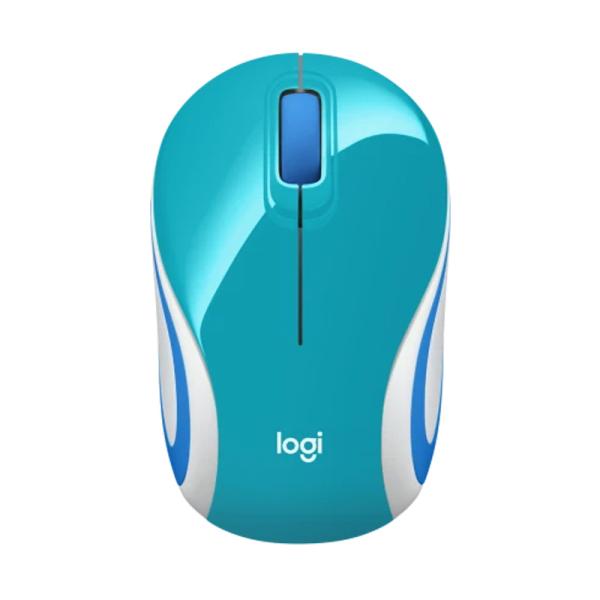 MOUSE LOGITECH MINI M187 INAL&Aacute;MBRICO ULTRAPORT&Aacute;TIL 2.4 GHZ 1000 DPI 910-005363 TURQUESA
