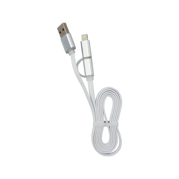 CABLE ARGOM 2 IN 1 IPHONE LIGHTNING MICRO USB ARG-CB-0058