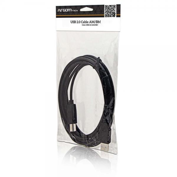 CABLE ARGOM USB PRINTER 2.0 AM/BM 6FT ARG-CB-0036