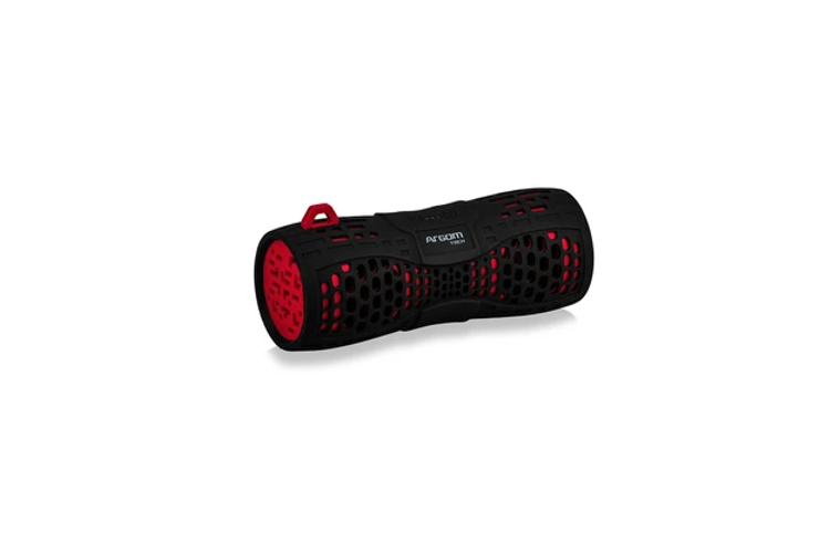 PARLANTE ARGOM VERTIGOBEATS BLUETOOTH A PRUEBA DE AGUA ARG-SP-3129BK NEGRO / ROJO