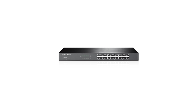 SWITCH TP LINK TL-SG1024 24 PUERTOS GIGABIT 10/100/1000 MBPS NO ADMINISTRABLE NEGRO