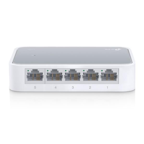 SWITCH TP LINK TL-SF1005D 5 PUERTOS FAST ETHERNET 10/100 MBPS NO ADMINISTRABLE BLANCO