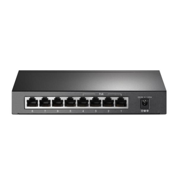 SWITCH TP LINK TL-SF1008P 4 PUERTOS PoE+ Y 4 PUERTOS FAST ETHERNET 10/100 MBPS NO ADMINISTRABLE NEGRO