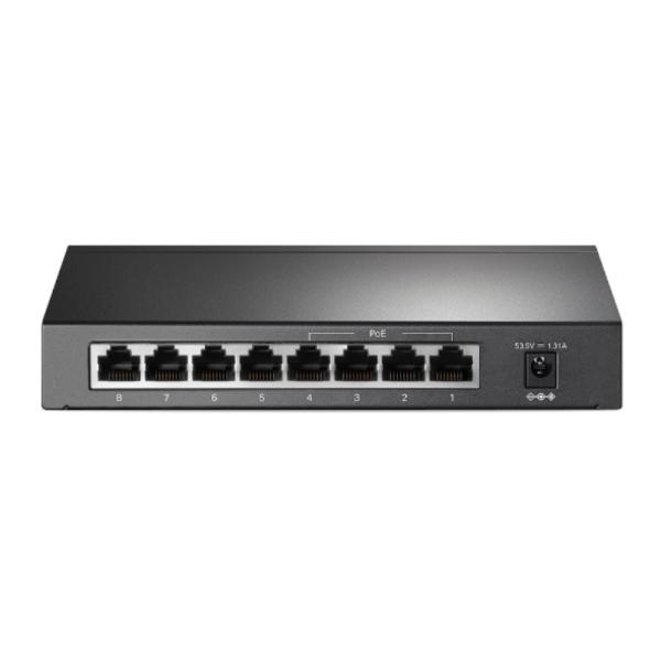 SWITCH TP LINK TL-SG1008P 8 PUERTOS GIGABIT 10/100/1000 MBPS 4 PUERTOS PoE+ NO ADMINISTRABLE GRIS
