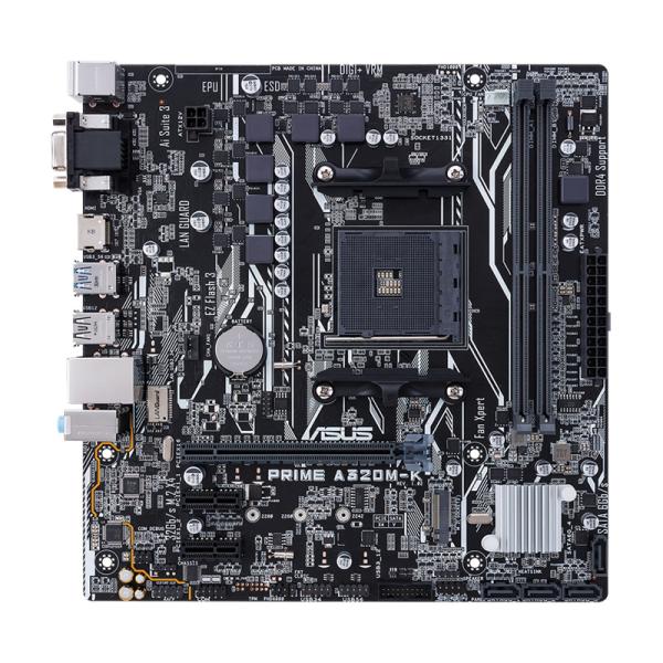 TARJETA MADRE ASUS PRIME A320M-K AM4 MICRO-ATX DDR4 90MB0TV0-M0EAY0 NEGRO
