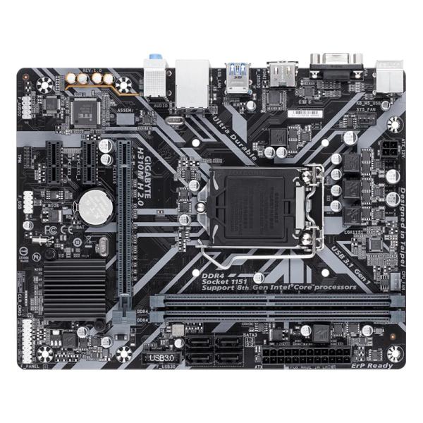 TARJETA MADRE GIGABYTE H310M-H LGA1151 MICRO-ATX DDR4 NEGRO