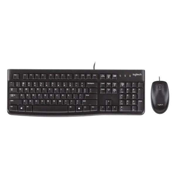 TECLADO Y MOUSE LOGITECH LOGITECH MK120 MEMBRANA ALÁMBRICO USB ESPAÑOL 920-004428 NEGRO