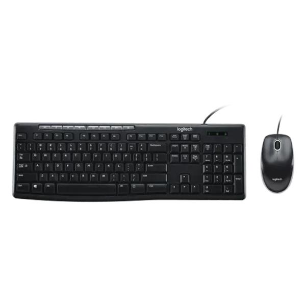 TECLADO Y MOUSE LOGITECH MK200 ALÁMBRICO USB ESPAÑOL 920-002716 NEGRO