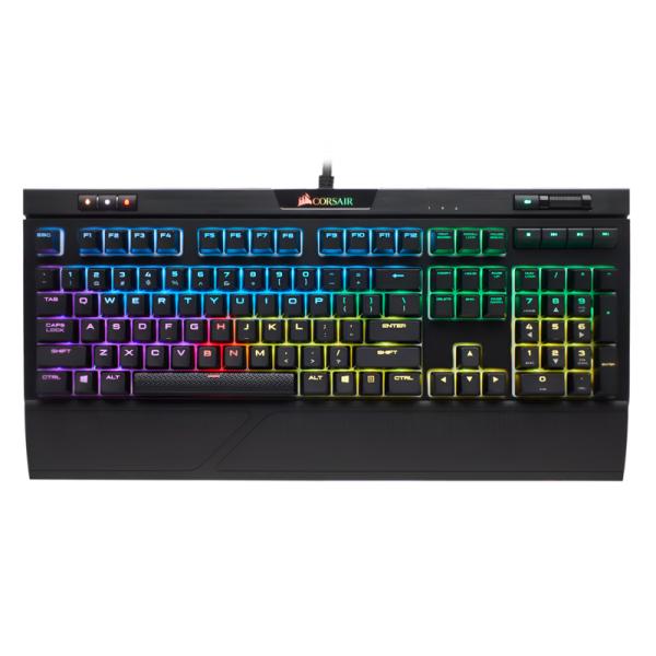 TECLADO GAMING RGB CORSAIR STRAFE MK.2 MEC&Aacute;NICO AL&Aacute;MBRICO USB ESPA&Ntilde;OL CH-9104110-SP NEGRO