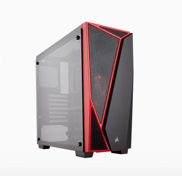 CASE GAMING CORSAIR CARBIDE SERIES SPEC-04 MID TOWER VENTILADOR 1 DE 120MM CC-9011117-WW NEGRO / ROJO