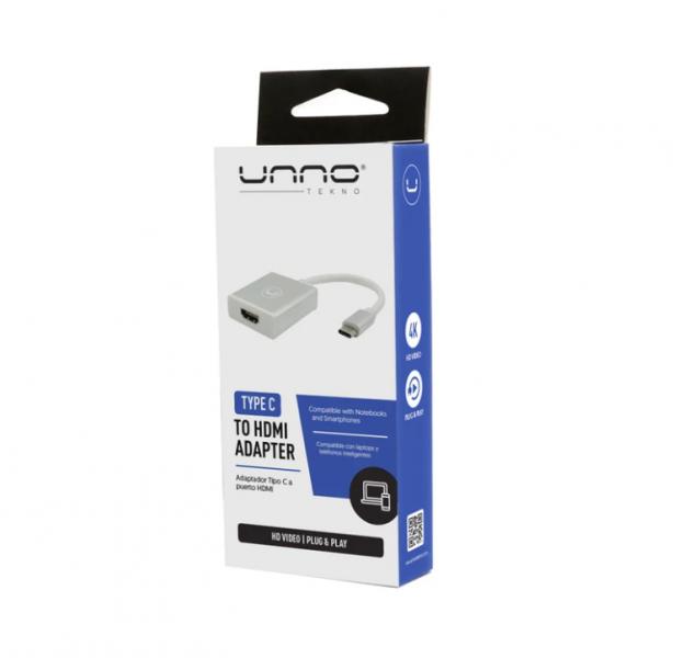 ADAPTADOR UNNO TEKNO TYPE C A HDMI AD3001SV