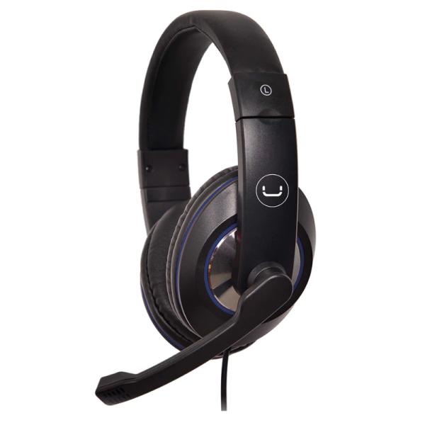 HEADSET UNNO TEKNO ACE 12 AL&Aacute;MBRICO 3.5MM CON MICROFONO HS7212BL NEGRO / AZUL