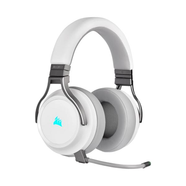 HEADSET GAMING RGB CORSAIR VIRTUOSO INALÁMBRICO USB CA-9011186-NA BLANCO