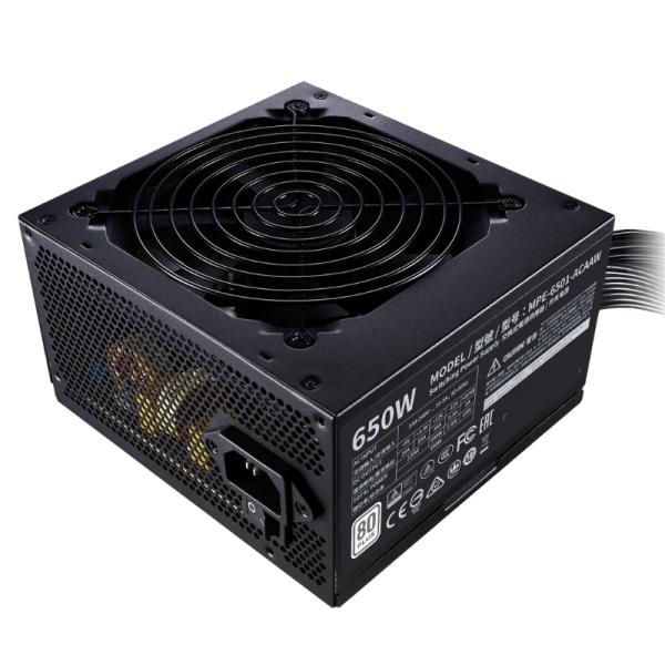 FUENTE DE PODER COOLER MASTER MWE 650 WHITE V2 650W 80 PLUS GOLD NO MODULAR ATX MPE-6501-ACAAW-US NEGRO