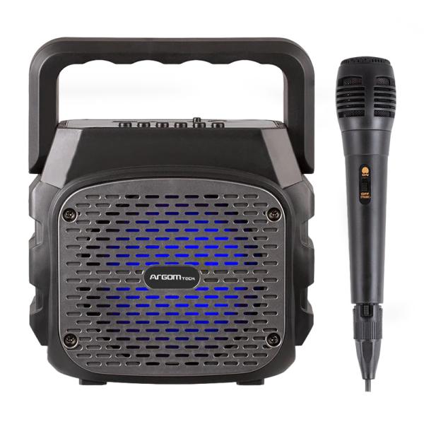 PARLANTE RGB ARGOM RUMBABOX K4 BLUETOOTH 1 MICROFONO ARG-SP-3010BK NEGRO