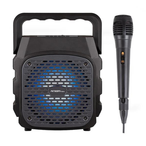 PARLANTE RGB ARGOM RUMBABOX K6 BLUETOOTH 1 MICROFONO ARG-SP-3042BK NEGRO