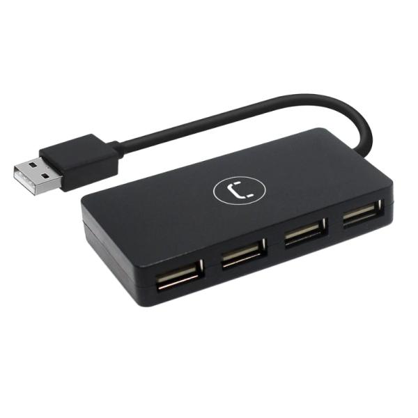HUB UNNO TEKNO 4 PUERTOS USB 2.0 HB1008BK
