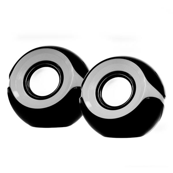 PARLANTE ARGOM ORBIT USB ARG-SP-1024BK NEGRO / PLATEADO