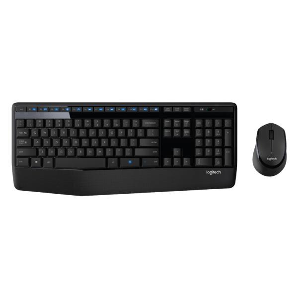 TECLADO Y MOUSE LOGITECH MK345 MEMBRANA INALÁMBRICO 2.4 GHZ CON RECEPTOR USB CAJA ESPAÑOL / TECLADO INGLÉS 920-007820 NEGRO