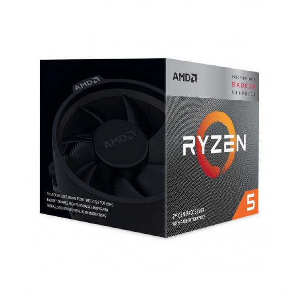 PROCESADOR AMD RYZEN 5 3400G 3RA GEN 3.7 GHZ AM4 YD3400C5FHBOX
