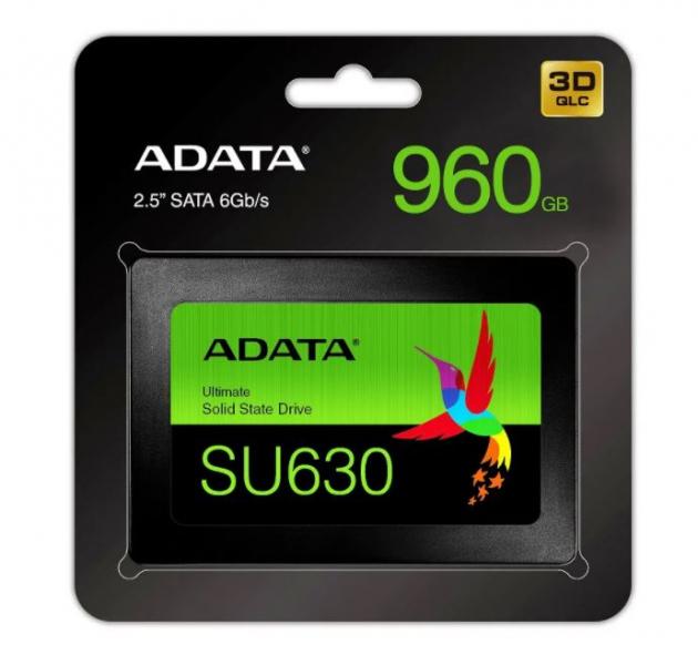 HD INTERNO SOLIDO 960GB ADATA SU630 2.5" SATA III 520MB/S / 450MB/S ASU630SS-960GQ-R NEGRO