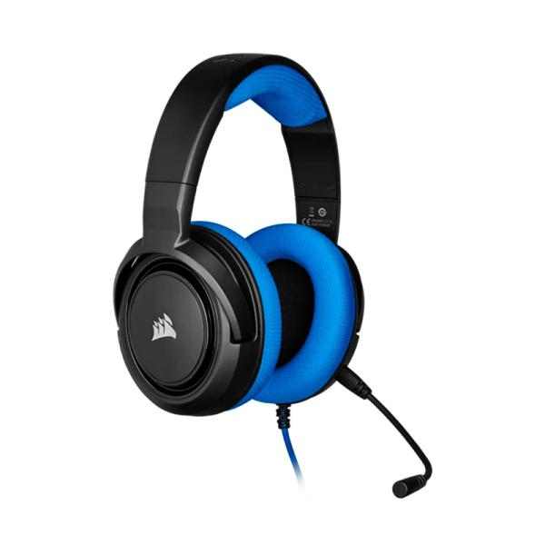 HEADSET GAMING CORSAIR HS35 STEREO AL&Aacute;MBRICO 3.5MM CA-9011196-NA AZUL
