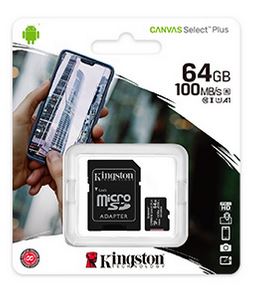 MEMORIA MICRO SD 64GB KINGSTON SDCS2/64GB CLASE 10 100 MB/S 85 MB/S PARA DISPOSITIVOS MOVILES, C&Aacute;MARAS DIGITALES Y CONSOLAS DE JUEGOS