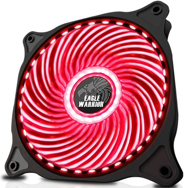ABANICO EAGLE WARRIOR 33 LED FAN  120X120X25MM RED  LIGHT FCF12256004C