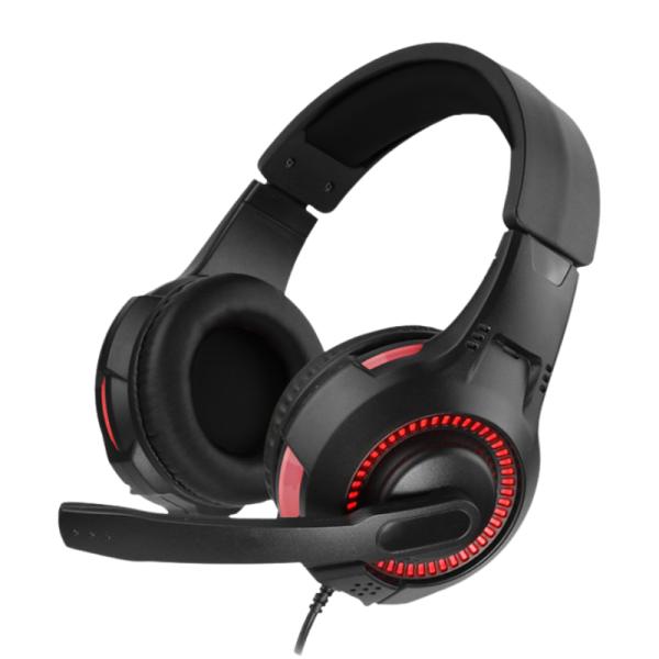 HEADSET EAGLE WARRIOR ECHO USB 3.5MM CON MICROFONO FHS28140001C NEGRO / ROJO