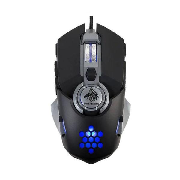 MOUSE GAMING EAGLE WARRIOR HIVE AL&Aacute;MBRICO USB 4800 DPI MOA536UM001C NEGRO / PLATEADO