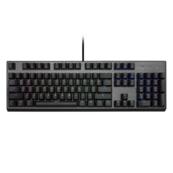 TECLADO GAMING RGB COOLER MASTER CK350 MEC&Aacute;NICO AL&Aacute;MBRICO USB INGL&Eacute;S SWITCH MARR&Oacute;N CK-350-KKOM1-US NEGRO / GRIS