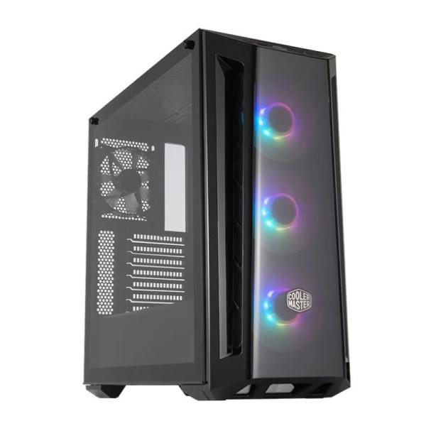 CASE GAMING RGB COOLER MASTER MASTERBOX MB520 MID TOWER VENTILADORES 4 DE 120MM CON VIDRIO LATERAL MCB-B520-KGNN-RGA NEGRO