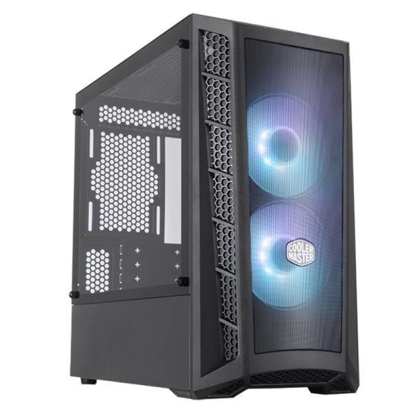 CASE GAMING RGB COOLER MASTER MASTERBOX MB311L MINI TOWER VENTILADORES 2 DE 120MM CON VIDRIO LATERAL Y MALLA FRONTAL MCB-B311L-KGNN-S02 NEGRO