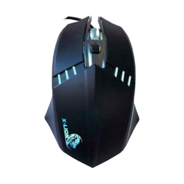 MOUSE GAMING RGB X-LION MS-150 AL&Aacute;MBRICO USB 3200 DPI NEGRO