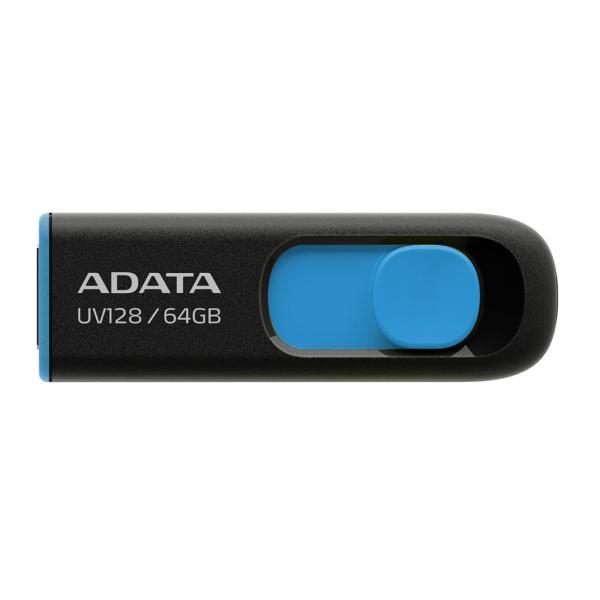MEMORIA USB 64GB ADATA AUV128 USB-A 3 AUV128-64G-RBE NEGRO / AZUL