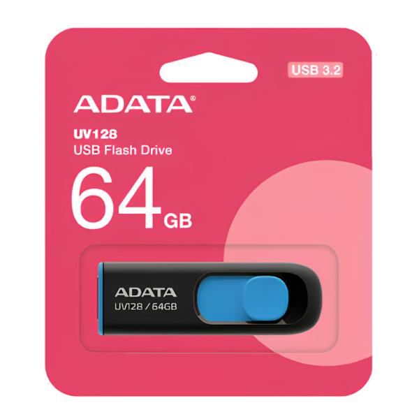 MEMORIA USB 64GB ADATA AUV128 USB-A 3 AUV128-64G-RBE