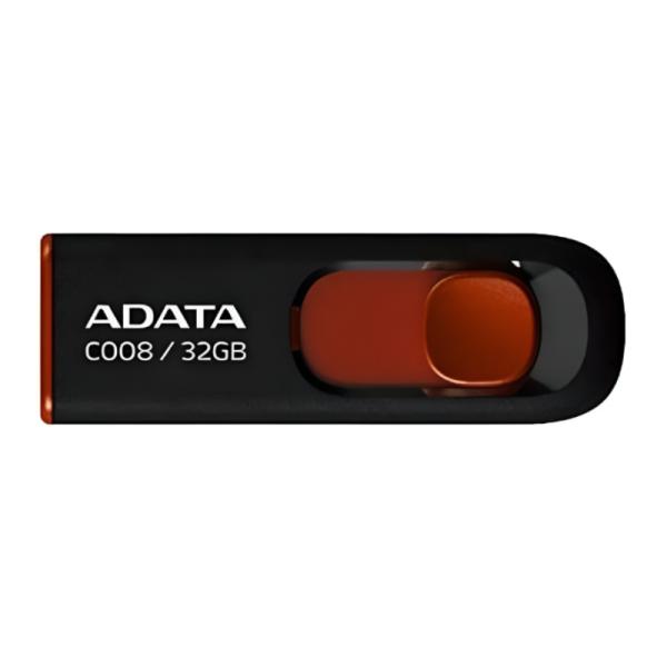MEMORIA USB 32GB ADATA  AC008 USB-A 2.0 AC008-32G-RKD NEGRO / ROJO