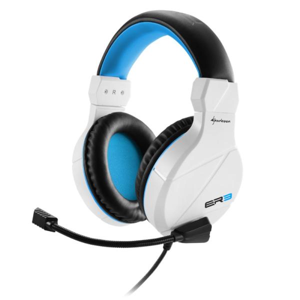 HEADSET GAMING SHARKOON RUSH ER3 AL&Aacute;MBRICO 3.5MM 4044951021802 BLANCO / AZUL