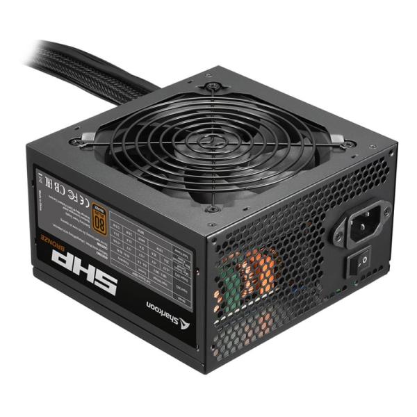 FUENTE DE PODER SHARKOON SHP BRONZE 500W 80 PLUS BRONZE NO MODULAR ATX 2.3 4044951028948 NEGRO
