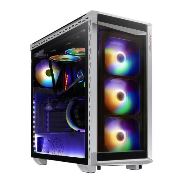 CASE GAMING RGB ADATA XPG BATTLECRUISER MID TOWER VENTILADORES 4 DE 120MM CON VIDRIO LATERAL Y FRONTAL BATTLECRUISER-WHCWW BLANCO