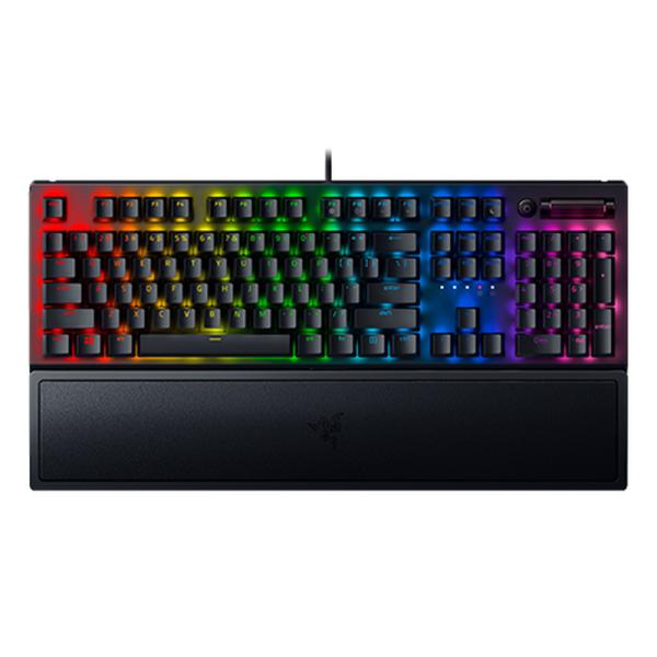 TECLADO GAMING RGB RAZER BLACKWIDOW V3 PRO MEC&Aacute;NICO INAL&Aacute;MBRICO BLUETOOTH INGL&Eacute;S SWITCH AMARILLO RZ03-03531700-R3M1 NEGRO