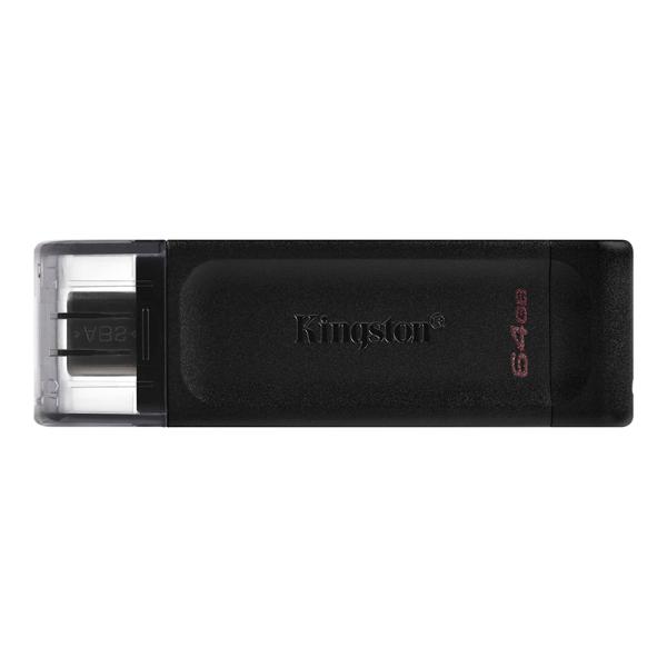MEMORIA USB 64GB KINGSTON DATA TRAVELER 70 USB-C 3.2 GEN 1 DT70/64GB NEGRO